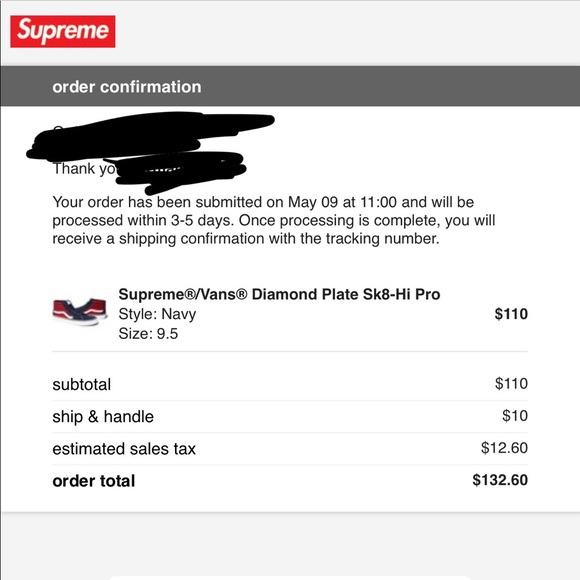 supreme sk8-hi vans - Picture 4 of 4